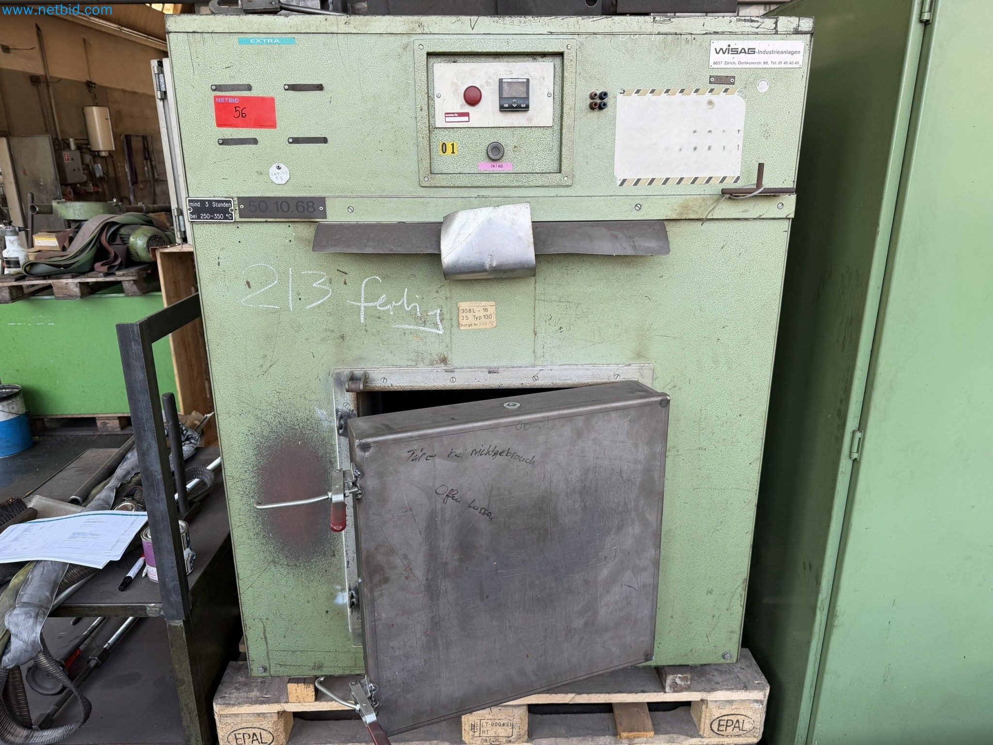 Elektrischer Industrieofen Wisag 308 L -16 JS Typ 100